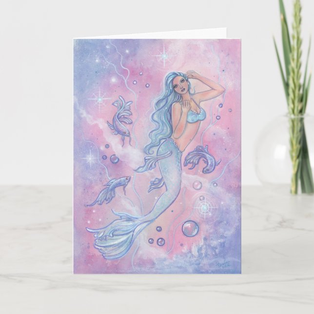 Carte de voeux Frosty betta mermaid par Renee (Devant)