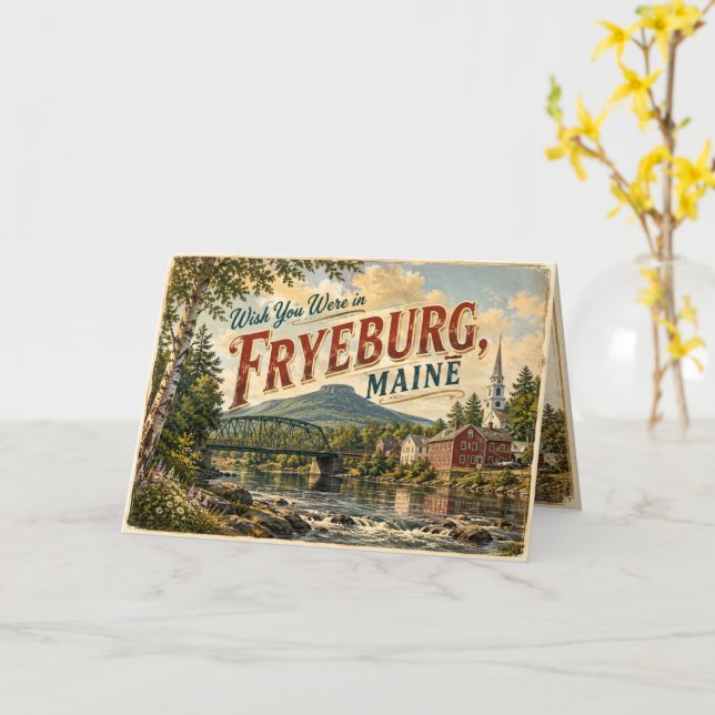 Carte de vœux Fryeburg Maine (Fleur jaune)