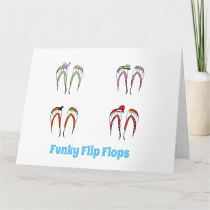 Carte de vœux funky Flip Flop
