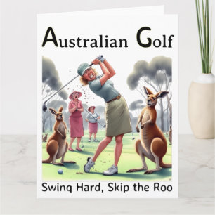 Carte de voeux Funny Golf