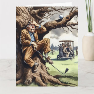 Carte de voeux Funny Golf
