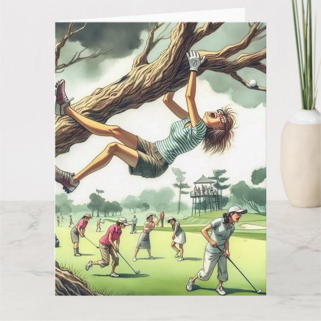 Carte de voeux Funny Golf (Devant)
