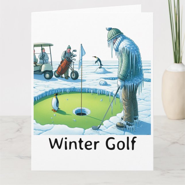 Carte de voeux Funny Golf (Devant)