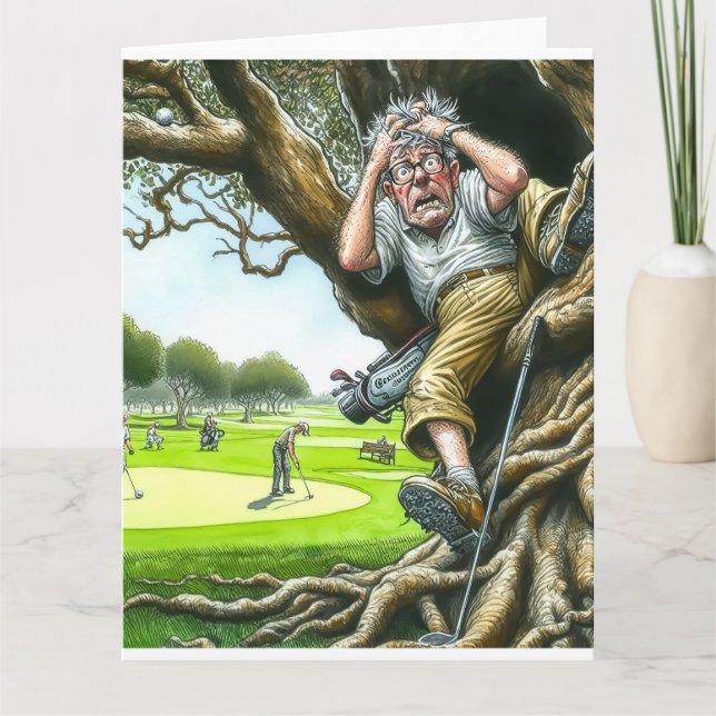 Carte de voeux Funny Golf (Devant)