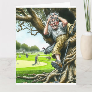 Carte de voeux Funny Golf