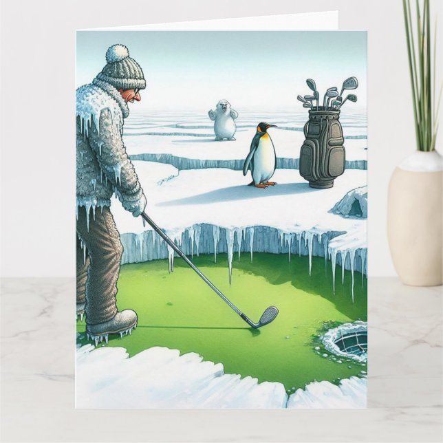 Carte de voeux Funny Golf (Devant)