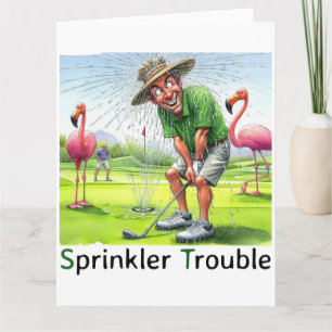 Carte de voeux Funny Golf