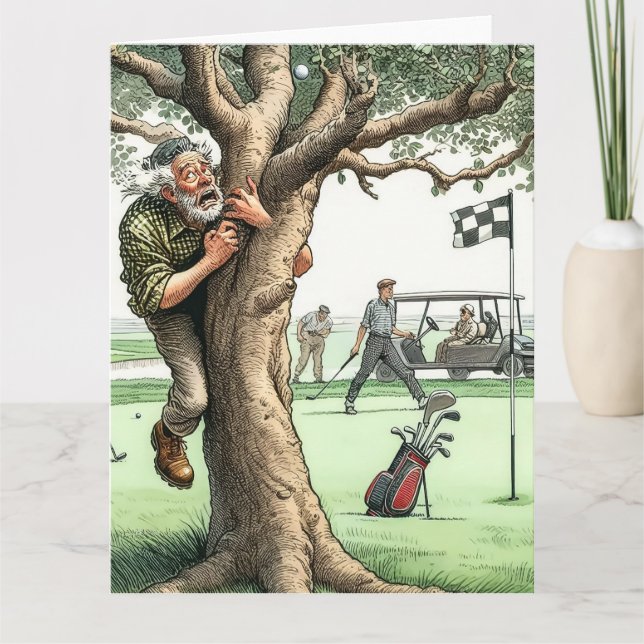 Carte de voeux Funny Golf (Devant)