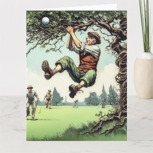 Carte de voeux Funny Golf (Devant)