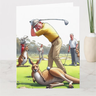 Carte de voeux Funny Golf