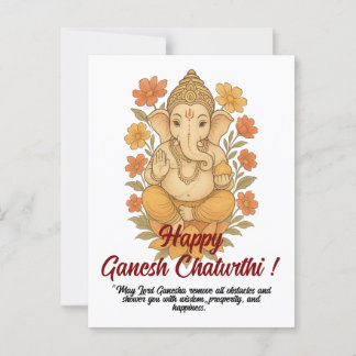 Carte de voeux Ganesh Chaturthi