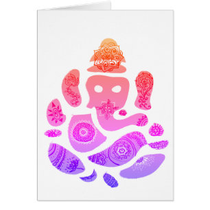 Carte de voeux Ganesha Elepnat God