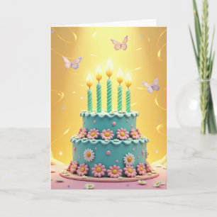 Carte de Vœux Gâteau Fantaisiste