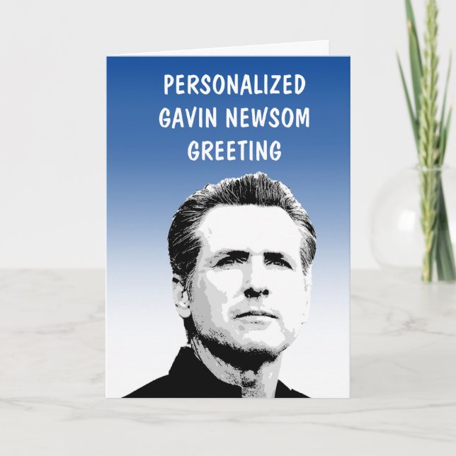Carte de voeux Gavin Newsom personnalisée (Devant)