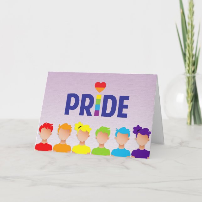 Carte de voeux Gay pride Rainbow People (Devant)