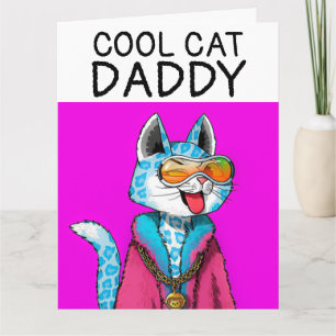 CARTE DE VŒUX GÉANTE CHAT POUR LA FÊTE DES PÈRES