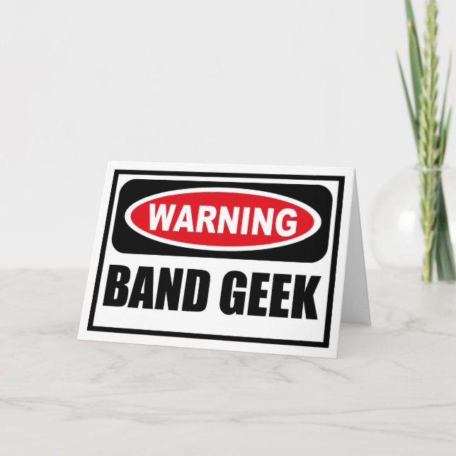 Carte de voeux GEEK de BANDE Avertissement (Devant)