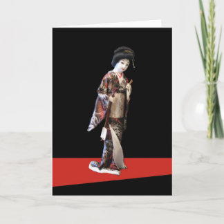 Carte de voeux Geisha Doll