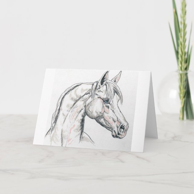 Carte de voeux générique de cheval Arabe (Devant)