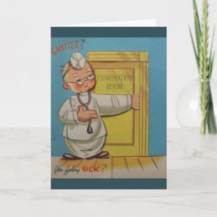 Carte de voeux Get Well vintage