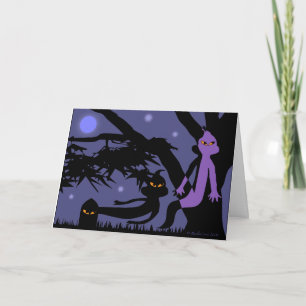 Carte de voeux Ghosts and Tombstone Halloween