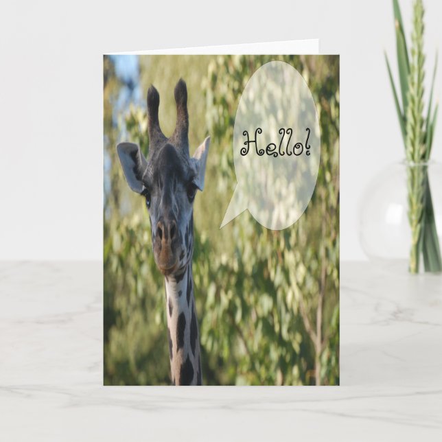 Carte de vœux girafe (Devant)