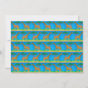 Carte de vœux Girafe (motif)