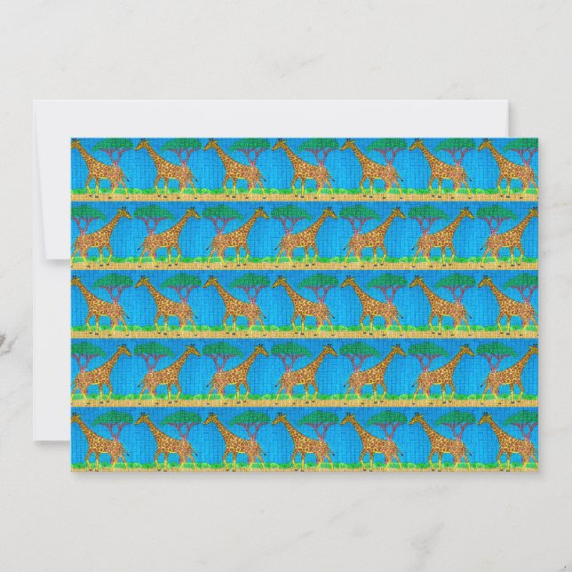 Carte de vœux Girafe (motif) (Devant)