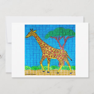 Carte de vœux Girafe (simple)