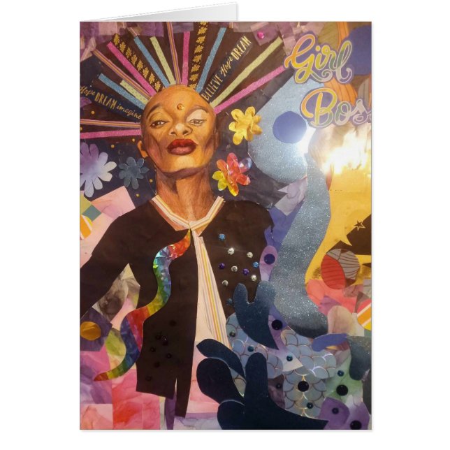 Carte de vœux Girl Boss (Devant)