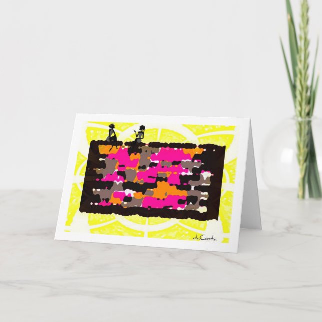 Carte de voeux Girl Talk 2D (non compatible iPhone (Devant)
