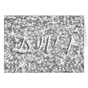 Carte de voeux Glitz "Argent" "DIVA"