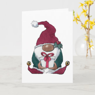 Carte de vœux Gnome de Noël