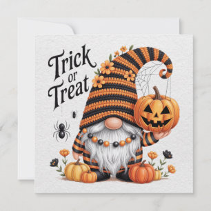 Carte de vœux Gnome Halloween