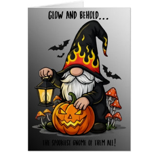 Carte de vœux Gnome Halloween