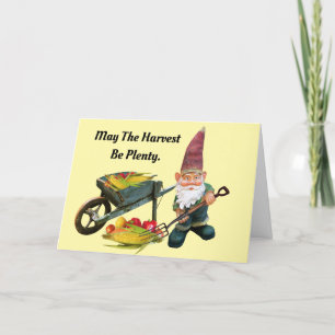 Carte de voeux Gnome Harvest de Thanksgiving