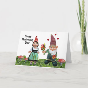 Carte de voeux Gnomes Happy Anniversaire