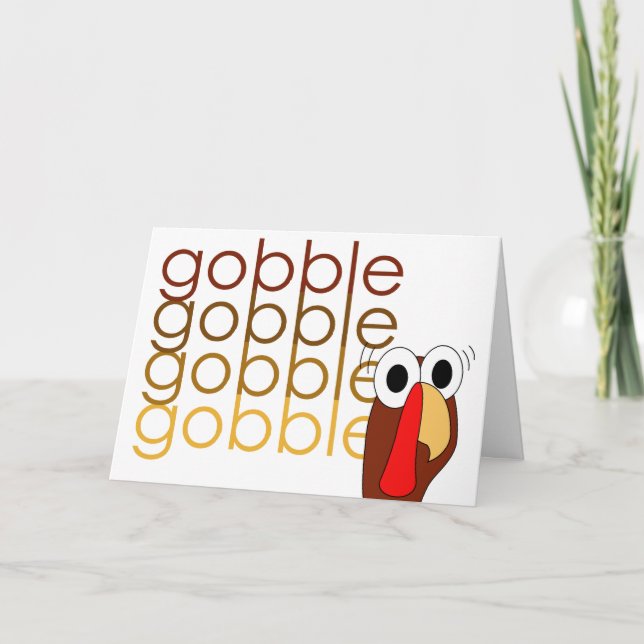 Carte de voeux Gobble Gobble Gobble Gobble (Devant)