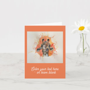 Carte de voeux Gobsmacked Giraffe sur mesure