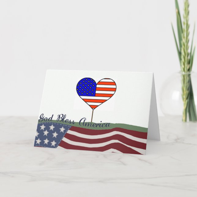Carte de voeux God Bless America (Devant)