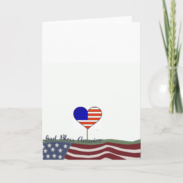 Carte de voeux God Bless America (Devant)