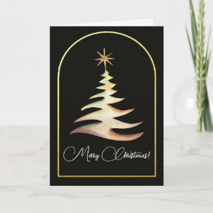 Carte de voeux Gold Christmas Tree