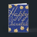 Carte de voeux "Gold Dreidels" avec Enveloppe<br><div class="desc">Carte de voeux "Gold Dreidels" avec enveloppe. Pour personnaliser, supprimez le texte modifiable à l'avant et à l'intérieur de la carte et remplacez-le par vos propres messages. Choisissez votre style de police, votre couleur et votre taille préférés. Tous les éléments de conception peuvent être modifiés. Merci de vous être arrêté...</div>