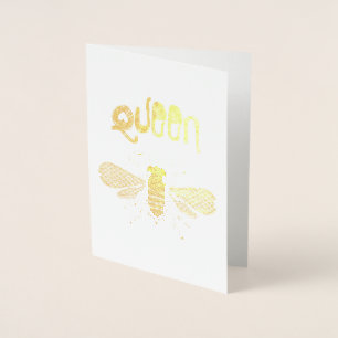 Carte de voeux Gold Foil "Queen Bee"
