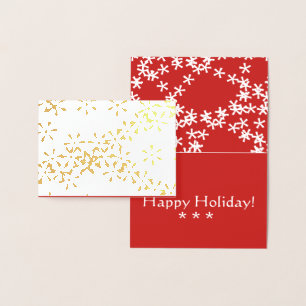 Carte de voeux Gold Foil Winter Snow Christmas