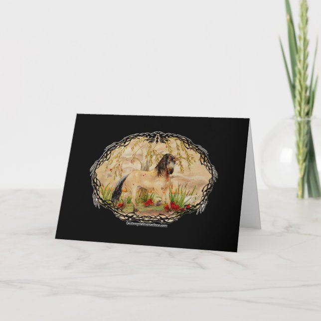 Carte de voeux - Gold Unicorn (Devant)