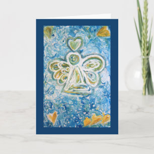 Carte de voeux Golden Blue Angel