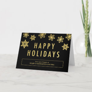 Carte de voeux Golden Flakes Business Holiday