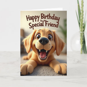 Carte de vœux Golden Pup Joy