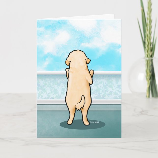Carte de voeux Golden Retriever (Devant)